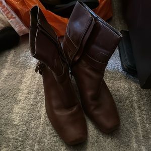 Brown Heel Booties